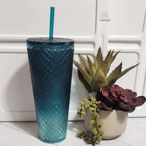 Starbucks 2023 Subzero Green Gradient Ombre Jeweled Venti Cold Cup Tumbler, 24oz